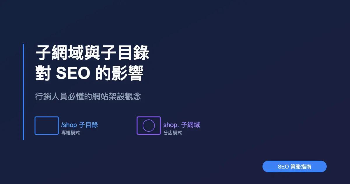子網域與子目錄對 SEO 影響:行銷人員必懂的網站架設觀念